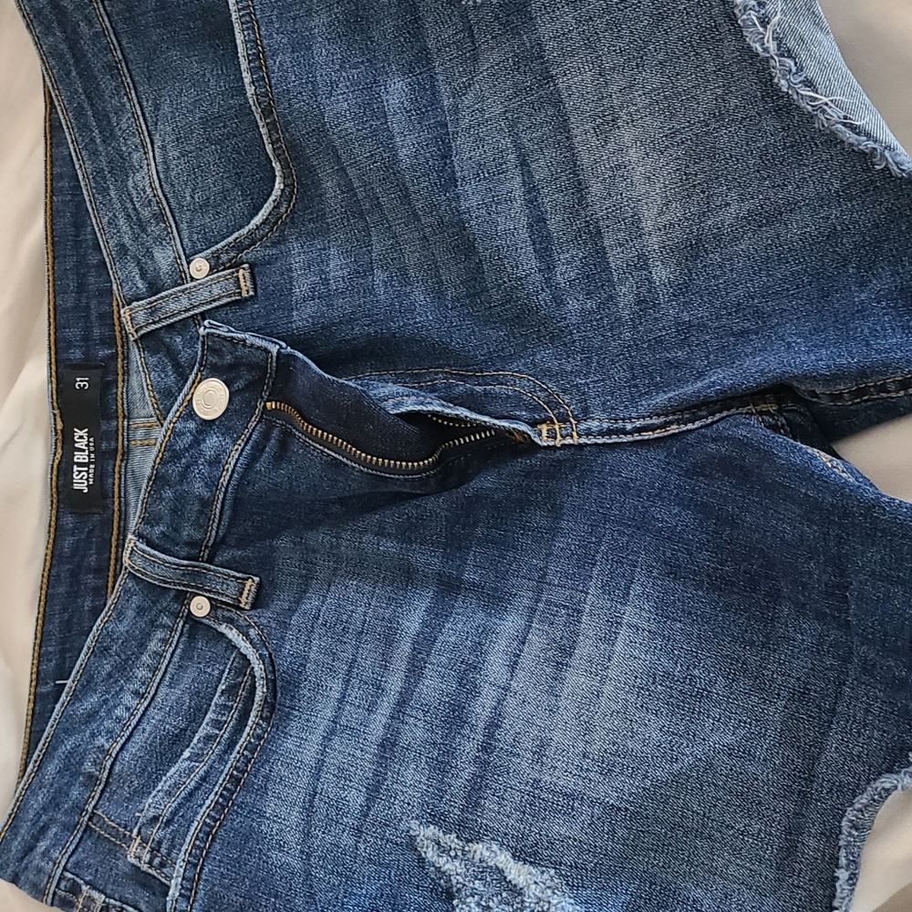 Distressed Jean shorts